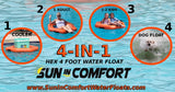 S.I.C. HEX Inflatable Water Float 4 Foot Sun In Comfort.com