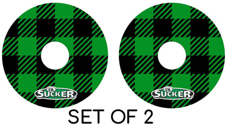 Green and Black Buffalo Plaid L'il Sucker cup holders L'iL Sucker