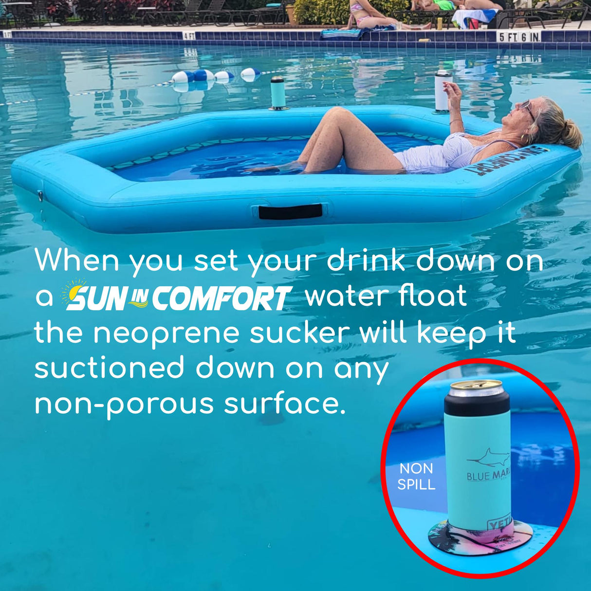 Sun In Comfort suction cup holders for tumblers