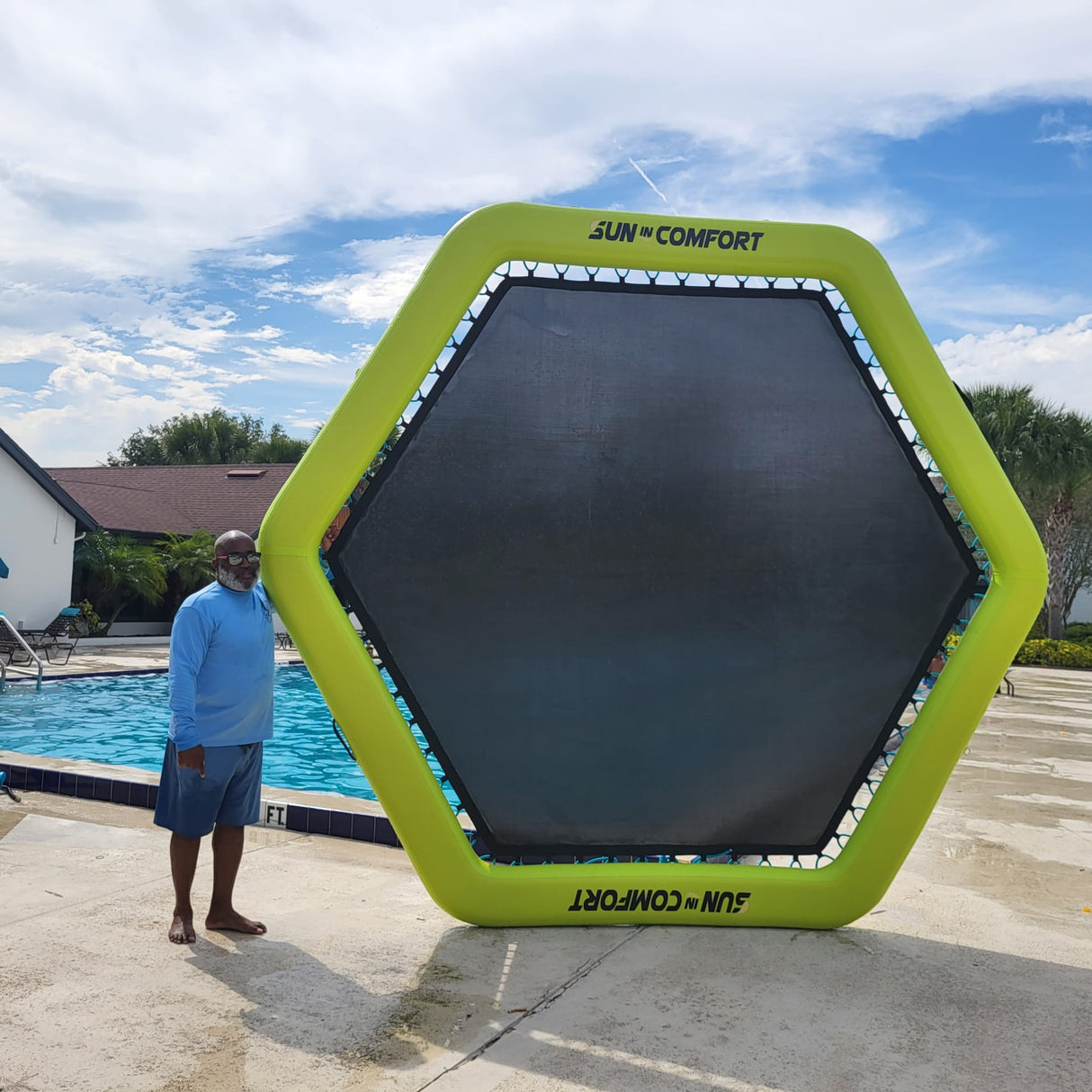 S.I.C. HEX Inflatable Water Float 12 FT Sun In Comfort.com