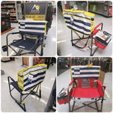 Nautical Beach Tote Bag that slides over the back of the Ladies Beach Lounger Chair & most outdoor chairs! SIC Back Chair Bag