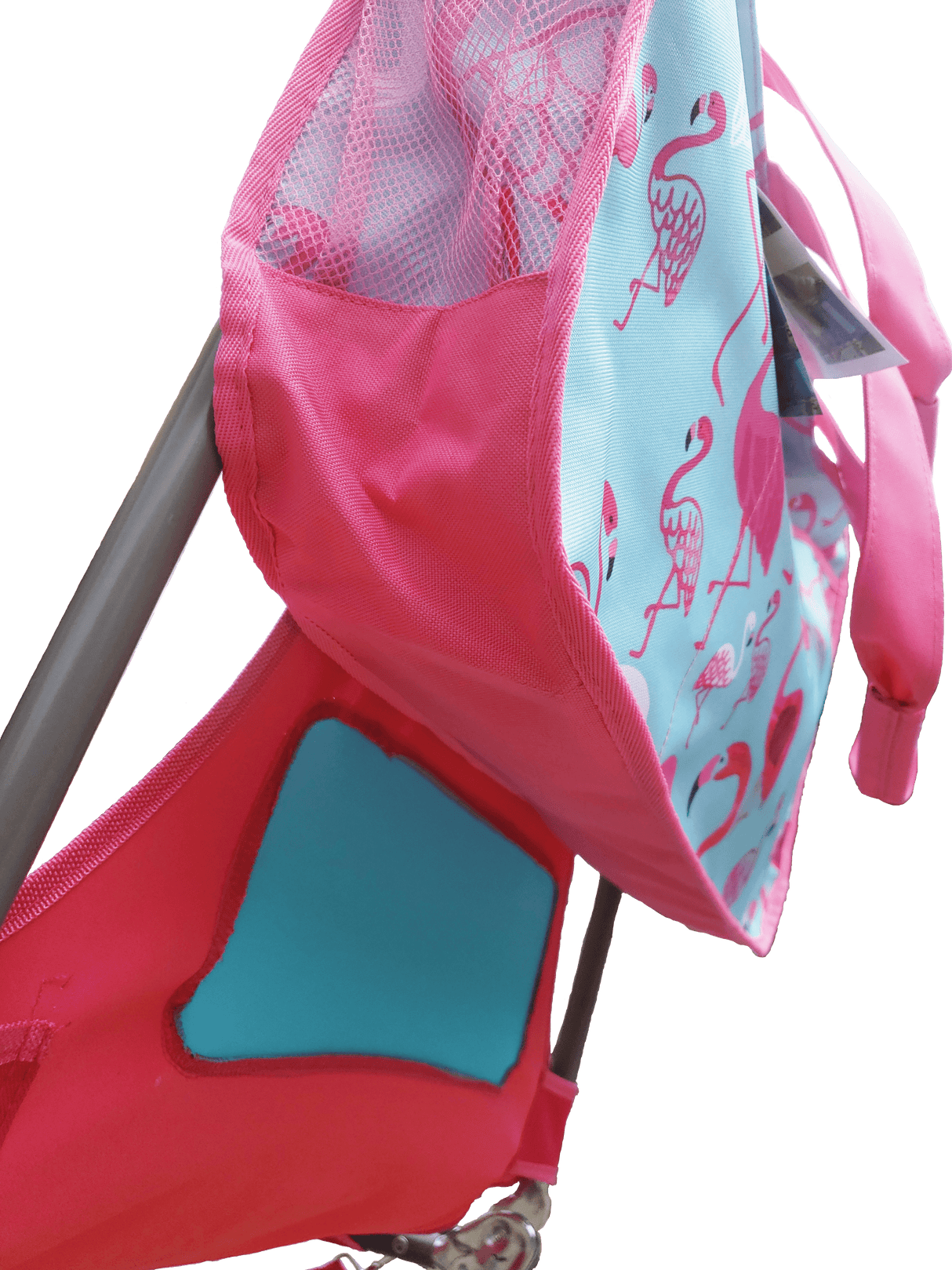 Flamingo or Nautical Oversize Beach Tote Bag that slides over your chair SIC Back Chair Bag